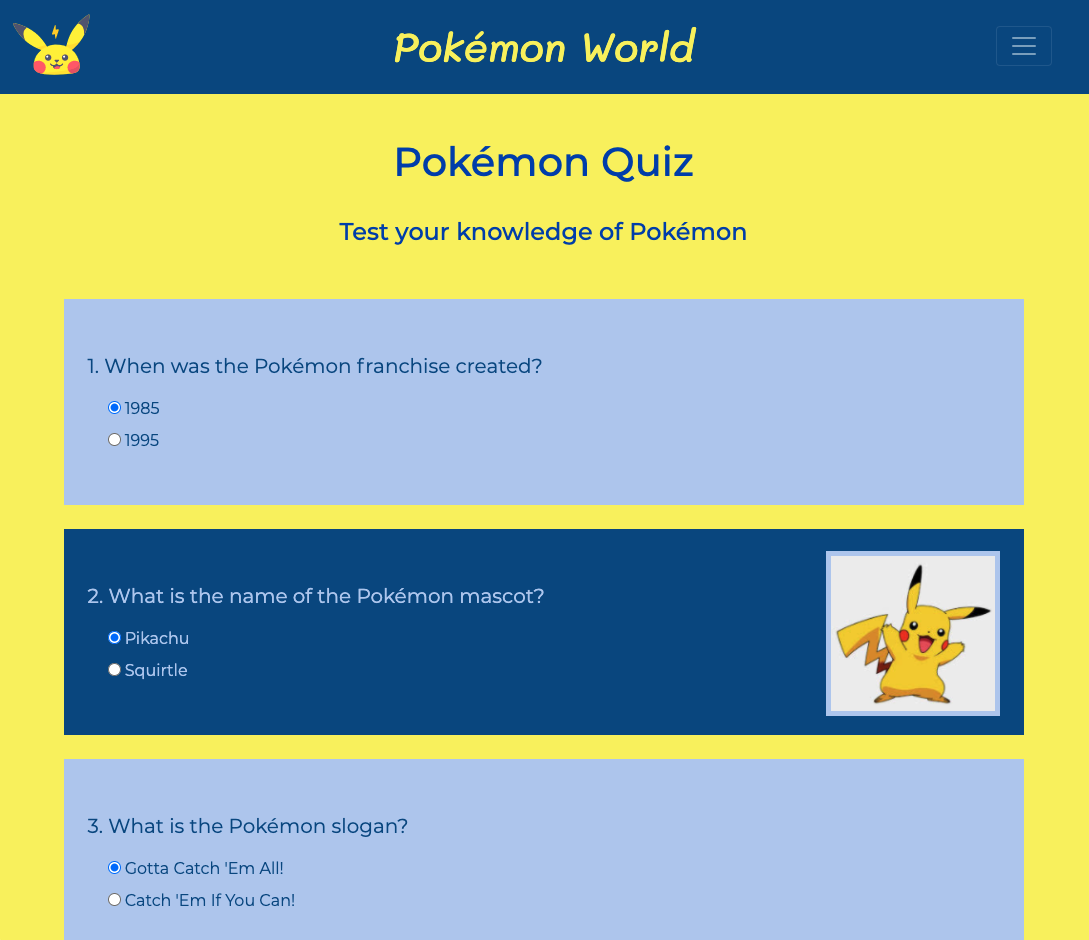 Photo of Pokemon Quiz