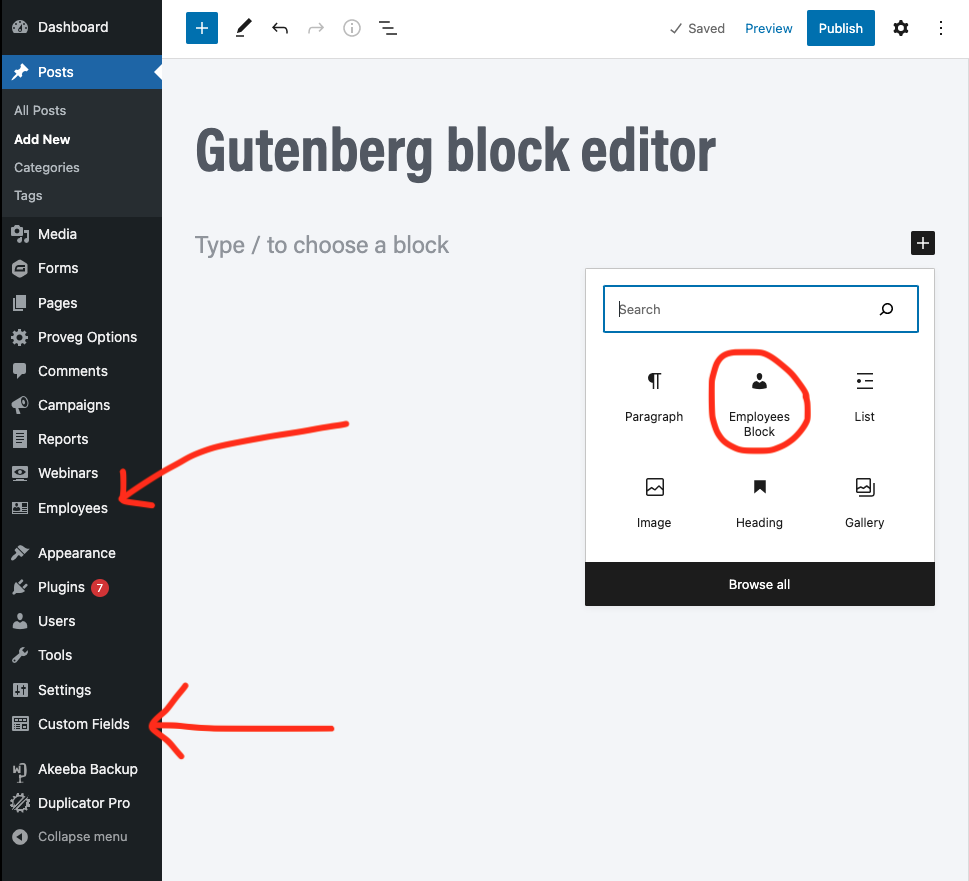 Photo of wordpress editor